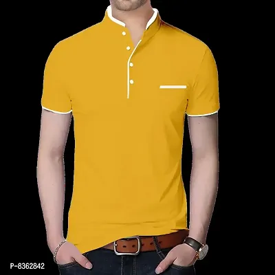 Stylish Fancy Polycotton Solid T-Shirt For Men-thumb0