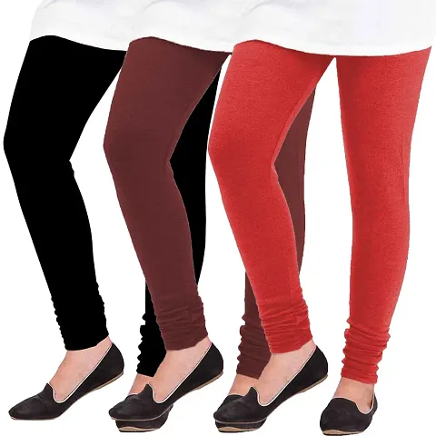 Trendy Women's Woolen Solid Leggings Combo