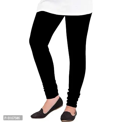 Elegant Woolen Solid Leggings For Women- Pack Of 3,Black, Pink, Peach-thumb2