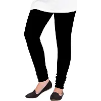 Elegant Woolen Solid Leggings For Women- Pack Of 3,Black, Pink, Sky Blue-thumb1