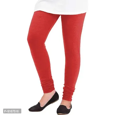 Elegant Woolen Solid Leggings For Women- Pack Of 3,Green, Maroon, Red-thumb2