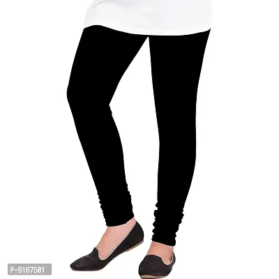 Elegant Woolen Solid Leggings For Women- Pack Of 3,Black, Pink, Green-thumb2