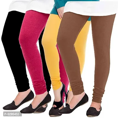 Pack of 4 Winter Woolen Warm Leggings for Women Girls-thumb0