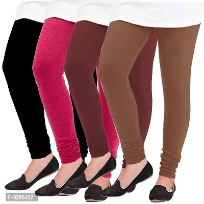 Pack of 4 Winter Woolen Warm Leggings for Women Girls-thumb0