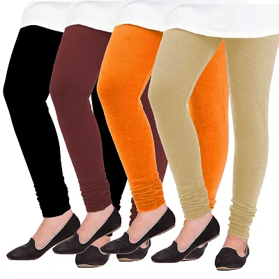 Pack of 4 Winter Woolen Warm Leggings for Women Girls