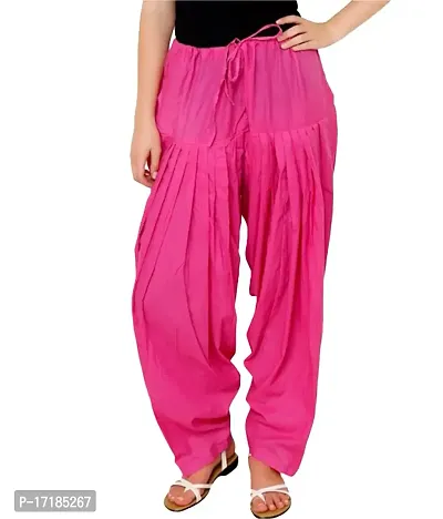 GulGuli Patiala Salwar for Women/Girls Pack of 2(Black and Pink) Free Size: Fit to Waist Size Between 26 inches to 40 inches-thumb4