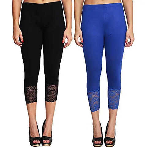 Elegant Solid Capris For Women Pack Of 2