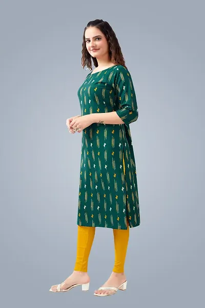 Womens Regular Fit Crepe Aline Kurti