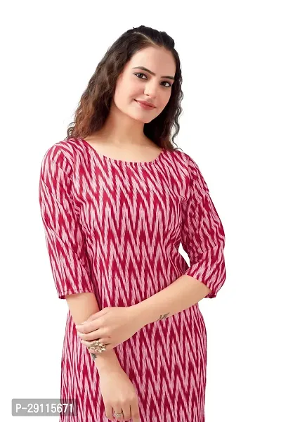 Stylish Pink Crepe Printed Kurta For Women-thumb3