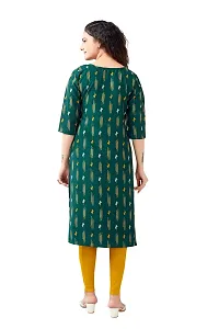 Stylish Green Crepe Printed Kurta For Women-thumb1