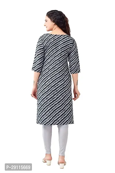 Stylish Grey Crepe Printed Kurta For Women-thumb2