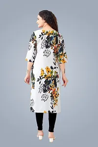 Stylish White Crepe Printed Kurta For Women-thumb1