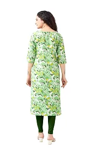 Stylish Green Crepe Printed Kurta For Women-thumb1