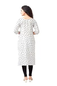 Stylish White Crepe Printed Kurta For Women-thumb1