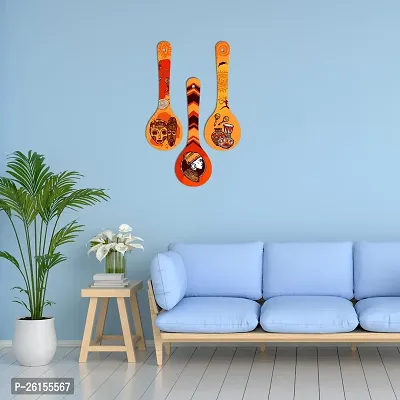 Artvibes Madhubani Art Wooden Wall Hanger for Home | Office | Living Room | Gift | Modern Decoration Items | Kitchen Wall Decor | Home Decor-thumb3
