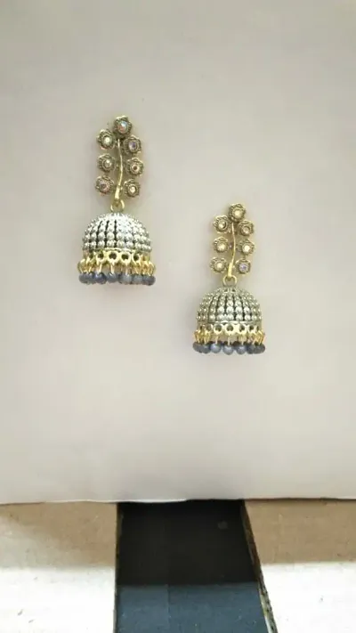 Trendy Brass Jhumkas Earrings For Women