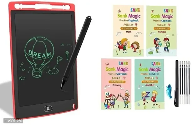Magic Practice Copybook Number Tracing Book for Pre-schoolers 4 Book 10 Refile And Writing pad Tablet Tab with Pen Electr