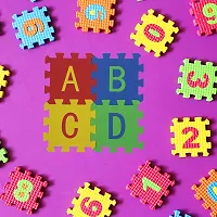 36 Pieces Mini Puzzle Foam Mat for Kids Interlocking Learning Alphabet and Number Mat for Kids-thumb2