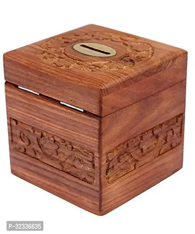 Handmade Wooden Money Box with Lock-thumb2