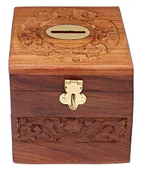 Handmade Wooden Money Box with Lock-thumb2