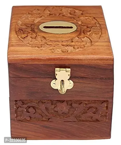 Handmade Wooden Money Box with Lock-thumb3