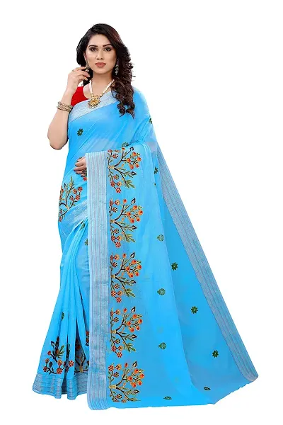 LEOSAGI Women Chanderi Traditional Chain Work Saree