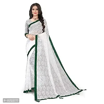 Stylish Fancy Net Saree With Blouse Piece For Women