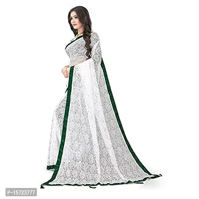 Stylish Fancy Net Saree With Blouse Piece For Women-thumb3