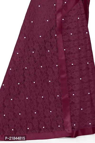 Women's Pure Lichi Silk Jacquard Pattu Designer Heavy Silk Saree With UnStiched Blouse (Purple)-thumb3