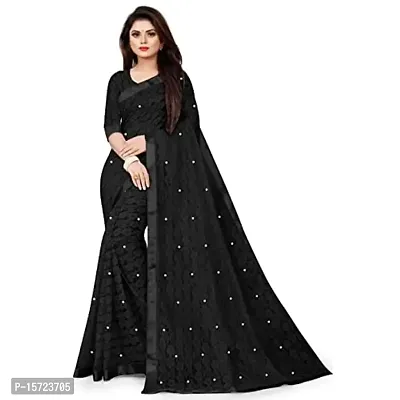 Stylish Fancy Litchi Silk Saree With Blouse Piece For Women-thumb0