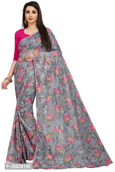Beautiful Supernet Saree with Blouse piece For Women