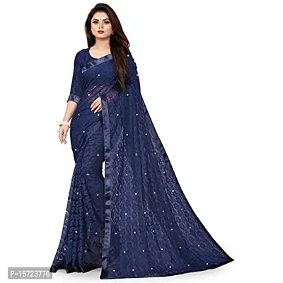 Stylish Fancy Litchi Silk Saree With Blouse Piece For Women-thumb0