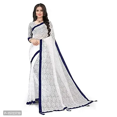 Stylish Fancy Net Saree With Blouse Piece For Women