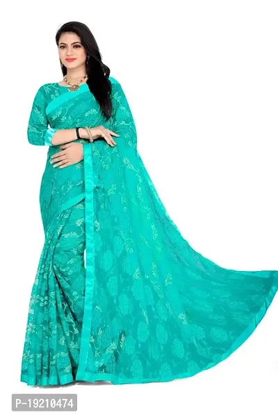 Fancy Net Saree with Blouse Piece for Women