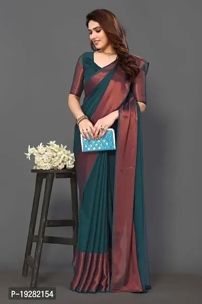 Fancy Cotton Silk Saree with Blouse Piece for Women-thumb3