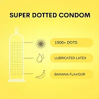 Cobra Premium -Super Dotted Banana Flavoured Condoms For Men (Lubricated Condom) (10Pc in Each Wallet, Pack of 3)-thumb2