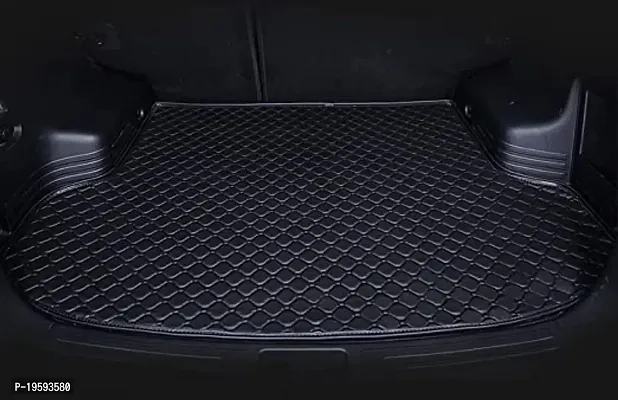 Hyundai Verna Custom Fitted Car TrunkBoot MatDicky Base Mat Black Thread-thumb2