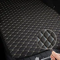 Skoda Rapid Custom Fitted Car TrunkBoot MatDicky Base Mat Black with Beige Thread-thumb1