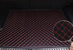 Maruti Suzuki Grand Vitara 2022 Custom Fitted Car TrunkBoot matDicky Base Mat Black with Red-thumb2