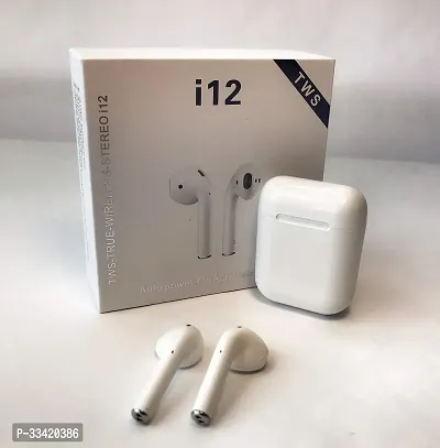 i12 Best Wireless Bluetooth Buds With Mic A00043 Bluetooth  (White, In the Ear)-thumb0