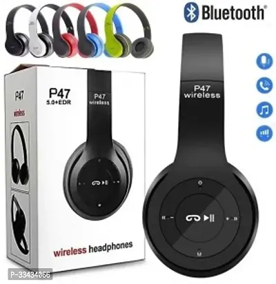 Bluetooth Over Ear Headphones Wireless with Mic (multi couler)-thumb5