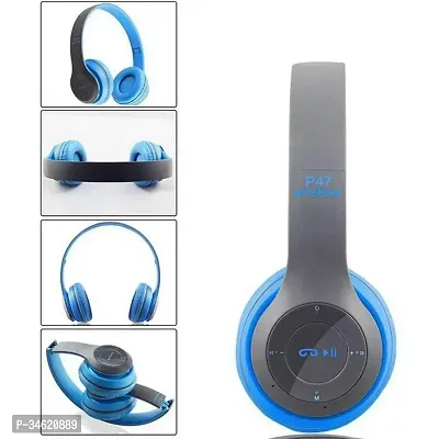 P47 Foldable Wireless  Headphone with Mic and Volume Button Bluetooth Headset-thumb0