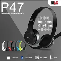 P47 Foldable Wireless  Headphone with Mic and Volume Button Bluetooth Headset-thumb4