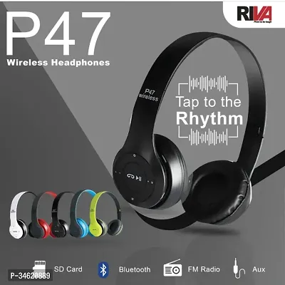 P47 Foldable Wireless  Headphone with Mic and Volume Button Bluetooth Headset-thumb5