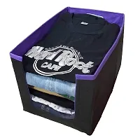 SKYLII Shirt Stacker Closet Organizer - Shirts and Clothing Organizer combo set of 2 pc- Purple-thumb3