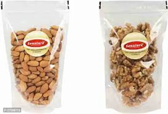 Almonds + Walnuts 200 gms pack of 2 pieces-thumb0