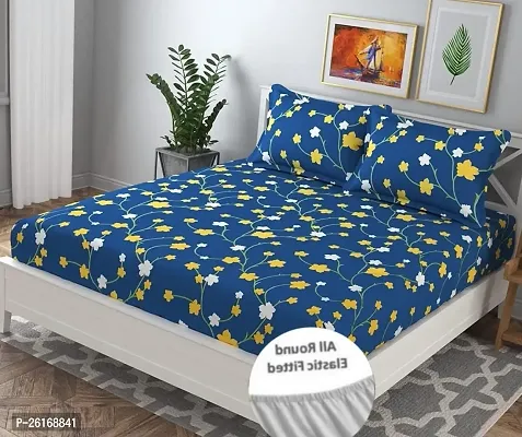 Comfortable Cotton Printed Double Bedsheet with Pillow Covers