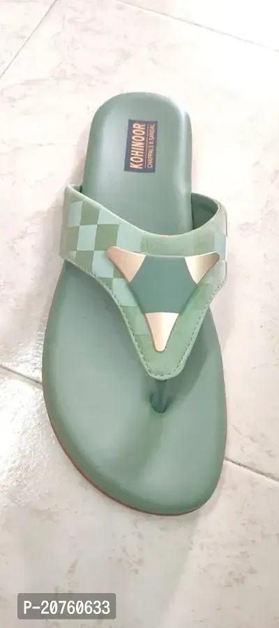 Elegant Green Synthetic  Sandals For Women-thumb0