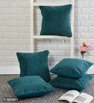 candyhut velvet cushion cover (green pack of 5)