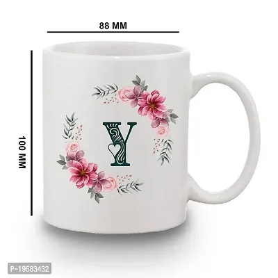 Rakhi Gift for Brother Floral Y Alphabet Printed Coffee Mug 350ML Roli Tikka Pack Rakhi Gift for Brother and Bhabhi-thumb4